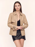 Draloop Belted Trench Coat – Faux Leather Women Casual Autumn Winter Oversized Longline Jacket