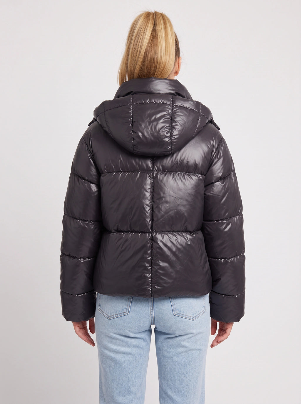 Pilloca Oversized Double-Layer Puffer Jacket – Winter Women Quilted Padded Cropped Coat