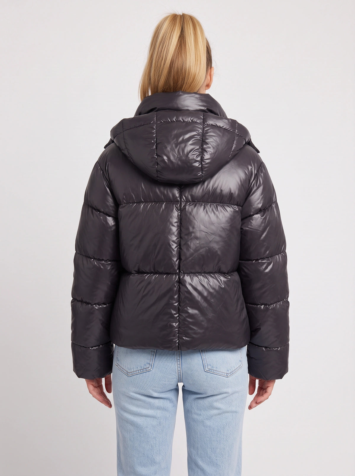 Pilloca Oversized Double-Layer Puffer Jacket – Winter Women Quilted Padded Cropped Coat