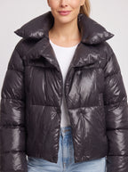 Pilloca Oversized Double-Layer Puffer Jacket – Winter Women Quilted Padded Cropped Coat