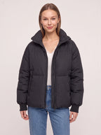 Ribyka Quilted High Collar Puffer Jacket – Padded Winter Coat Women Casual Oversized Puffer Jacket