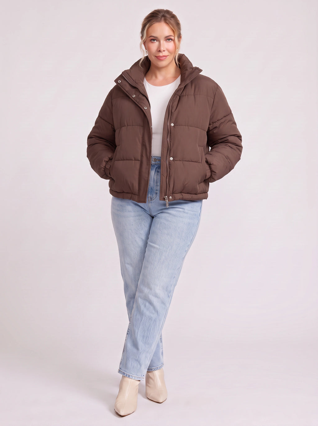 Chanquil Drawstring Puffer Jacket – Quilted Padded Women Autumn Winter Casual Hooded Coat