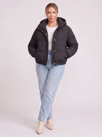 Chanquil Drawstring Puffer Jacket – Quilted Padded Women Autumn Winter Casual Hooded Coat