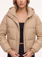 Chanquit Drawstring Waist Puffer Jacket – Oversized Cropped Women Quilted Winter Coat Autumn Streetwear