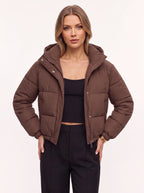 Chanquit Drawstring Waist Puffer Jacket – Oversized Cropped Women Quilted Winter Coat Autumn Streetwear