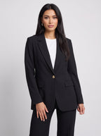 Peknotch Tailored Shawl Collar Blazer – Women Workwear Office Formal Single Button Longline Blazer