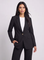 Peknotch Tailored Shawl Collar Blazer – Women Workwear Office Formal Single Button Longline Blazer