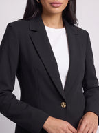 Peknotch Tailored Shawl Collar Blazer – Women Workwear Office Formal Single Button Longline Blazer