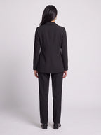 Peknotch Tailored Shawl Collar Blazer – Women Workwear Office Formal Single Button Longline Blazer