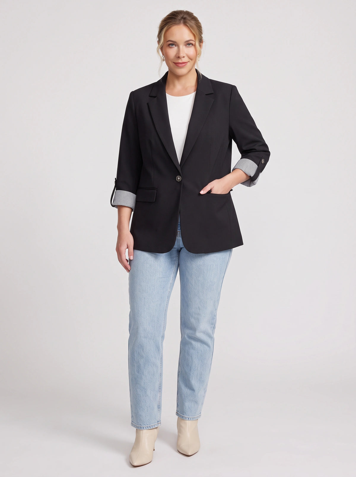 Stryffen Oversized Longline Blazer – Oversized Blazer Women Office Workwear Tailored Casual Longline Blazer
