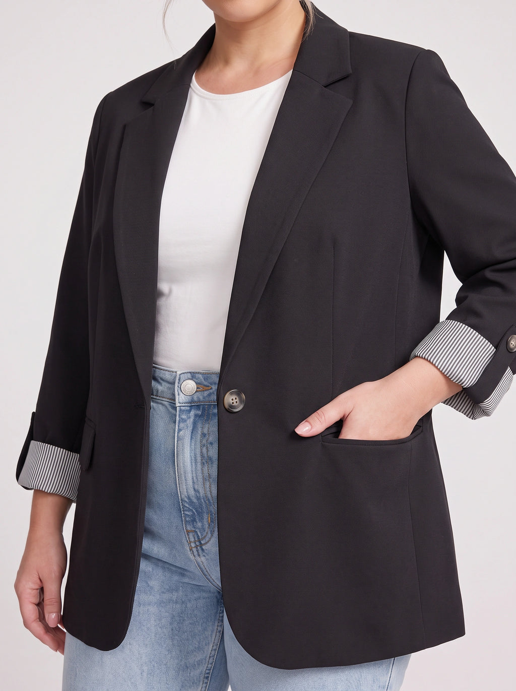 Stryffen Oversized Longline Blazer – Oversized Blazer Women Office Workwear Tailored Casual Longline Blazer