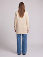 Buttina Longline Knit Cardigan – Women Autumn Casual Office Button Front Longline Cardigan