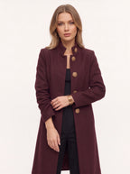 Filigrane Longline Military Gilet – Tailored Women Office Autumn Winter Structured Sleeveless Longline Jacket