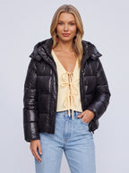 Bafflor Hooded Puffer Jacket – Quilted Padded Women Windproof Winter Warm Coat