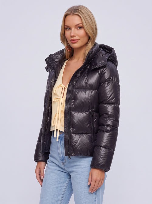Bafflor Hooded Puffer Jacket – Quilted Padded Women Windproof Winter Warm Coat