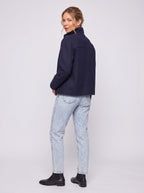 Colasyne Oversized Collar Boxy Jacket – Women Casual Workwear Relaxed Fit Button Front Blazer Coat