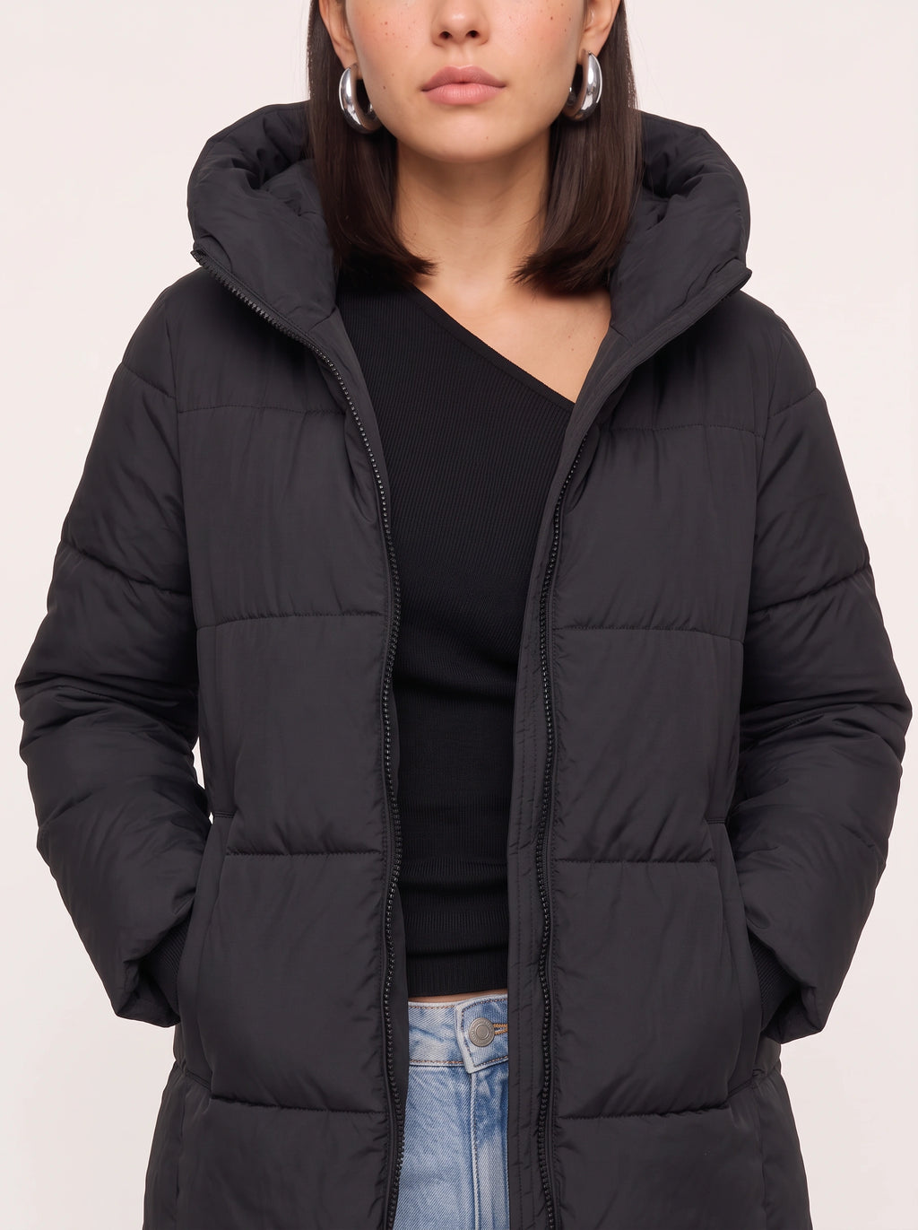 Chafflen Quilted Hooded Puffer Coat – Padded Womens Winter Jacket Casual Streetwear Outerwear