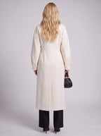 Peklara Double-Breasted Maxi Coat – Longline Tailored Women Formal Wedding Guest Evening Maxi Coat
