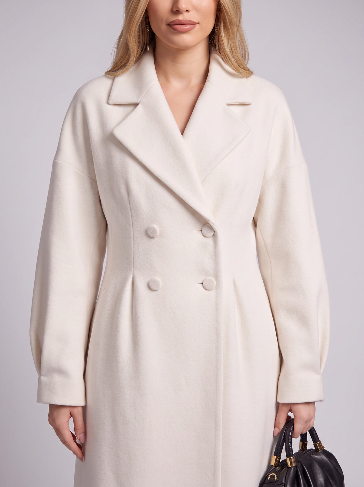 Peklara Double-Breasted Maxi Coat – Longline Tailored Women Formal Wedding Guest Evening Maxi Coat