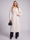 Peklara Double-Breasted Maxi Coat – Longline Tailored Women Formal Wedding Guest Evening Maxi Coat