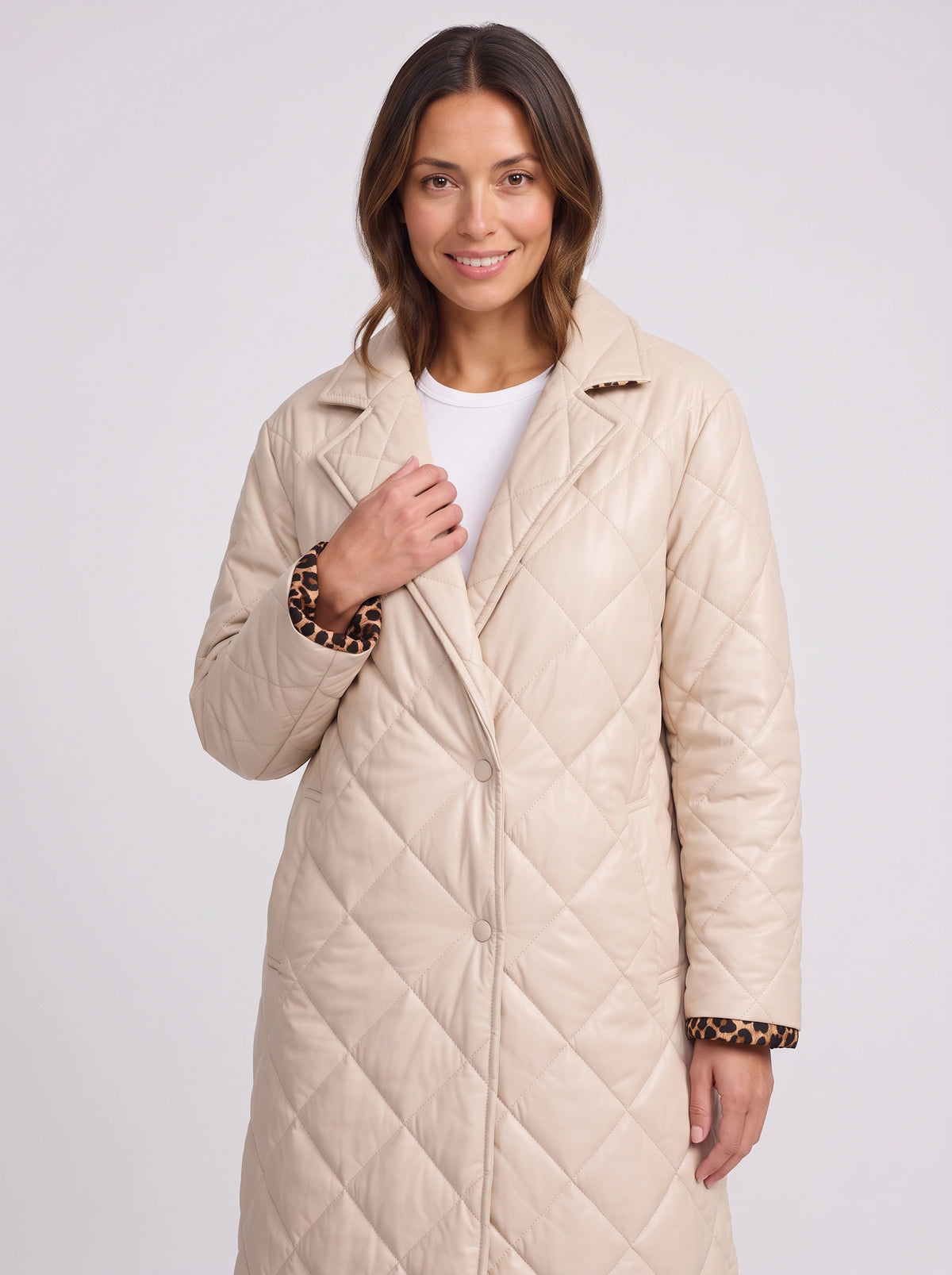 Diagmonde Quilted Longline Coat – Padded Long Coat Women Ladies Reversible Lightweight Puffer Jacket