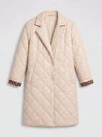 Diagmonde Quilted Longline Coat – Padded Long Coat Women Ladies Reversible Lightweight Puffer Jacket