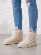 Ribbrix Faux Fur Ankle Boots – Warm Fleece Lined Winter Women Casual Comfort Platform Ankle Boots