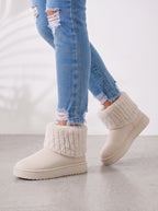 Ribbrix Faux Fur Ankle Boots – Warm Fleece Lined Winter Women Casual Comfort Platform Ankle Boots