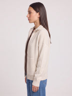 Knibrelle High Neck Zip Cardigan – Knitted Ribbed Cuff Women Casual Loungewear Fall Relaxed Fit Cardigan