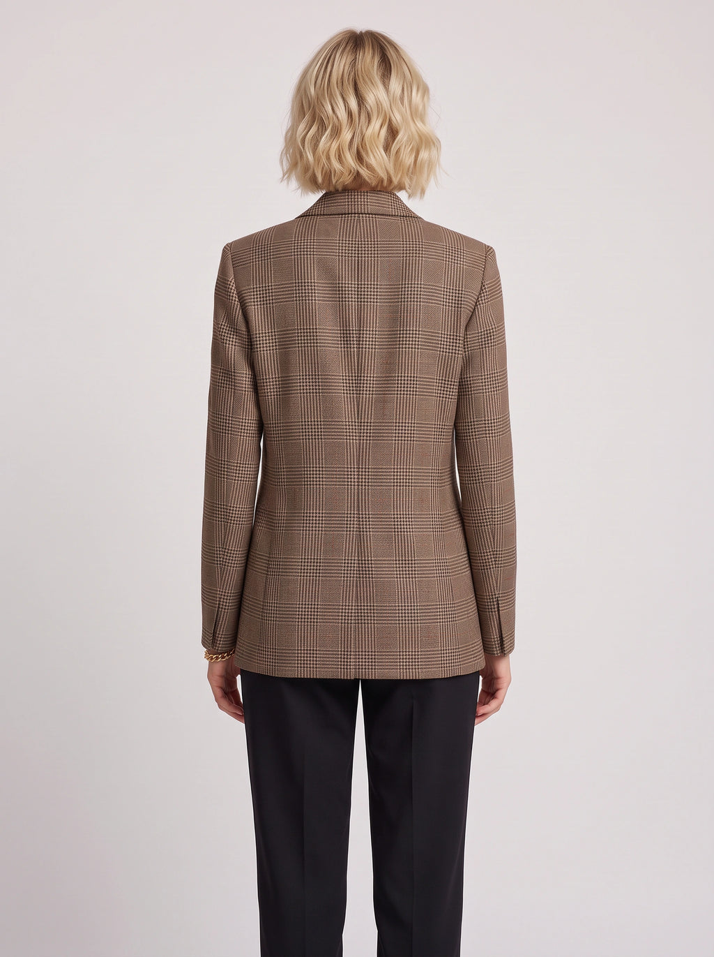 Longlire Check Longline Blazer – Women Tailored Workwear Office Formal Smart Casual Longline Blazer