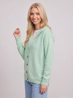 Notchora Hooded Button Front Cardigan – Women Knitwear Autumn Jacket Casual Longline Sweater