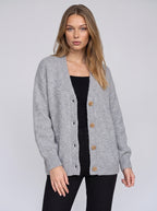 Rondwyn Fluffy Knit Oversized Cardigan – Women Chunky Cable Button Front Longline Autumn Cardigan