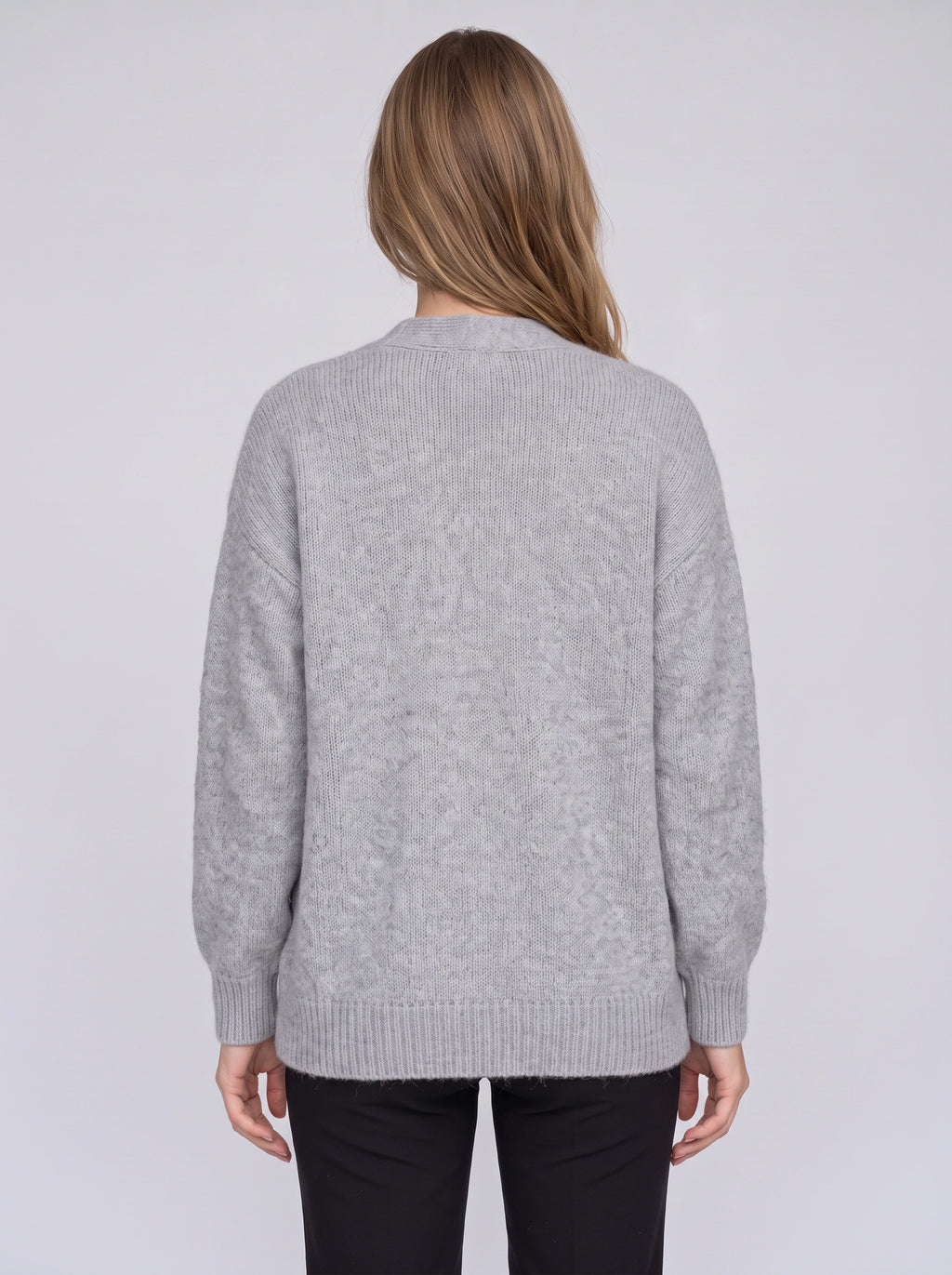 Rondwyn Fluffy Knit Oversized Cardigan – Women Chunky Cable Button Front Longline Autumn Cardigan