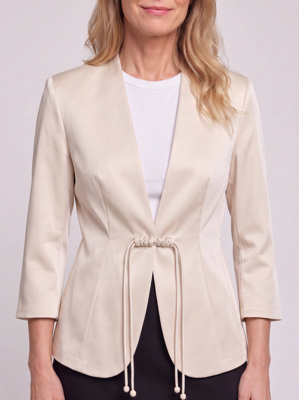 Drawcine Cropped Longline Blazer – Women Smart Casual Office Tailored Workwear Fall Blazer Jacket