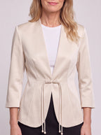 Drawcine Cropped Longline Blazer – Women Smart Casual Office Tailored Workwear Fall Blazer Jacket