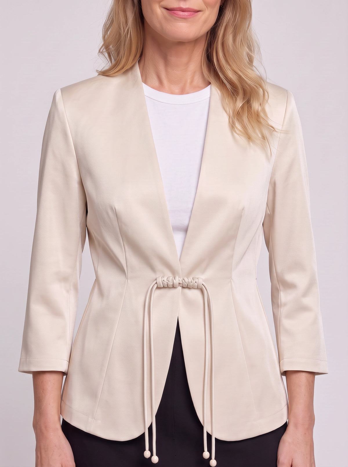Drawcine Cropped Longline Blazer – Women Smart Casual Office Tailored Workwear Fall Blazer Jacket