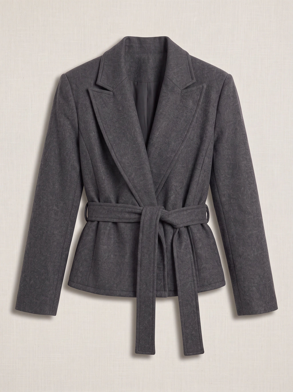 Trailyne Belted Cropped Blazer – Women Smart Casual Office Tailored Wrap Front Autumn Jacket