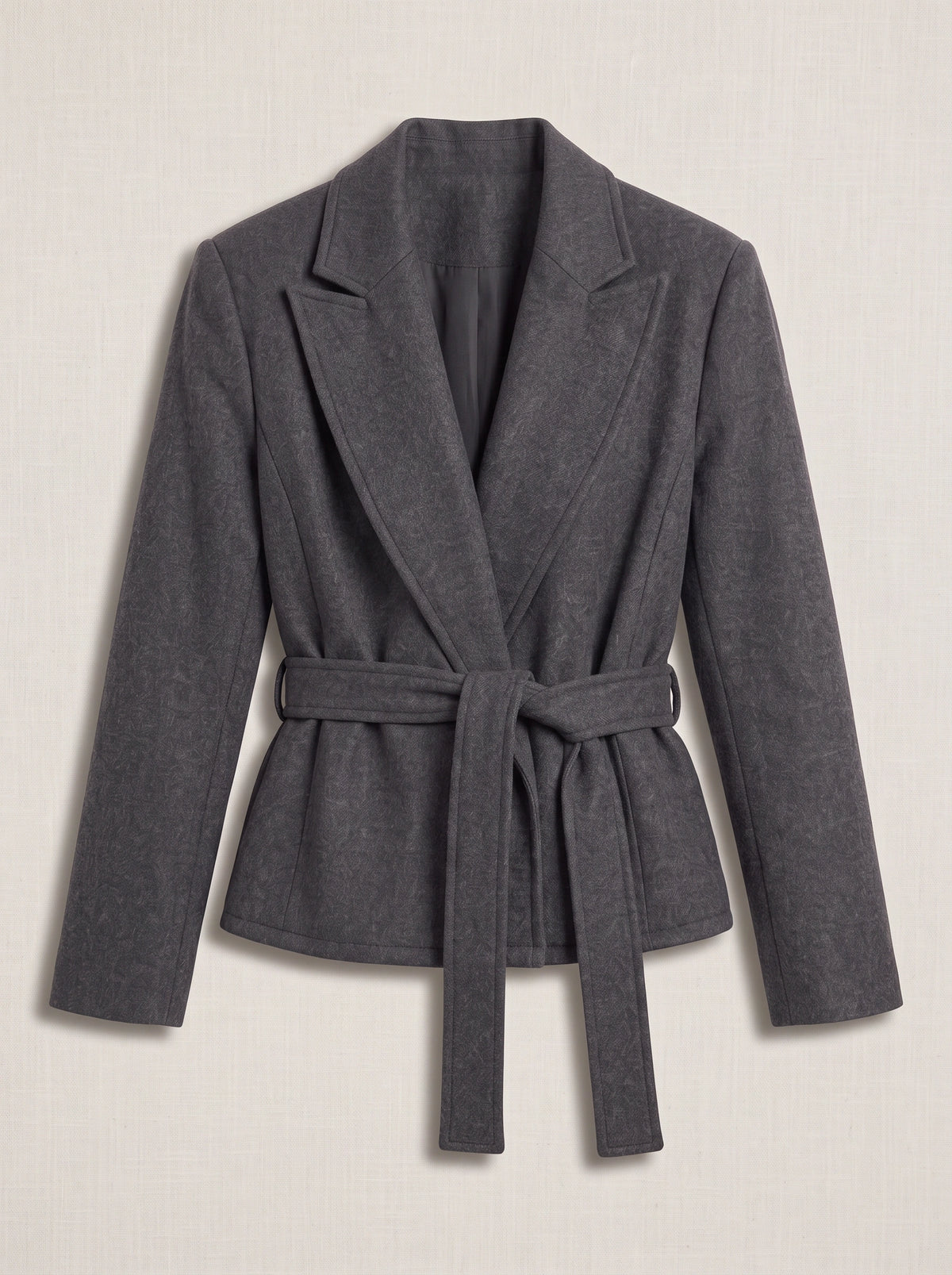 Trailyne Belted Cropped Blazer – Women Smart Casual Office Tailored Wrap Front Autumn Jacket