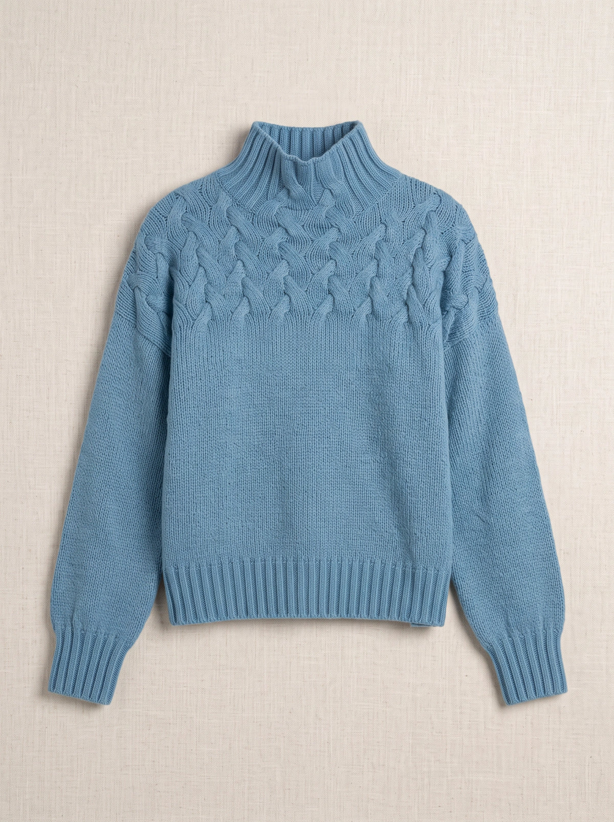 Kabelryn Cable Knit High Neck Jumper – Women Chunky Knit Turtleneck Sweater Ladies Oversized Pullover