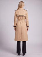 Pipedra Double-Breasted Belted Trench Coat – Women Longline Classic Autumn Winter Smart Casual Office Trench Coat