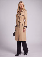 Pipedra Double-Breasted Belted Trench Coat – Women Longline Classic Autumn Winter Smart Casual Office Trench Coat
