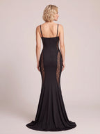 Lacenth Lace Panel Fitted Maxi Dress – Evening Dresses England Women Formal Party Fishtail Maxi Dress