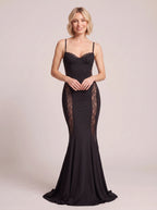 Lacenth Lace Panel Fitted Maxi Dress – Evening Dresses England Women Formal Party Fishtail Maxi Dress