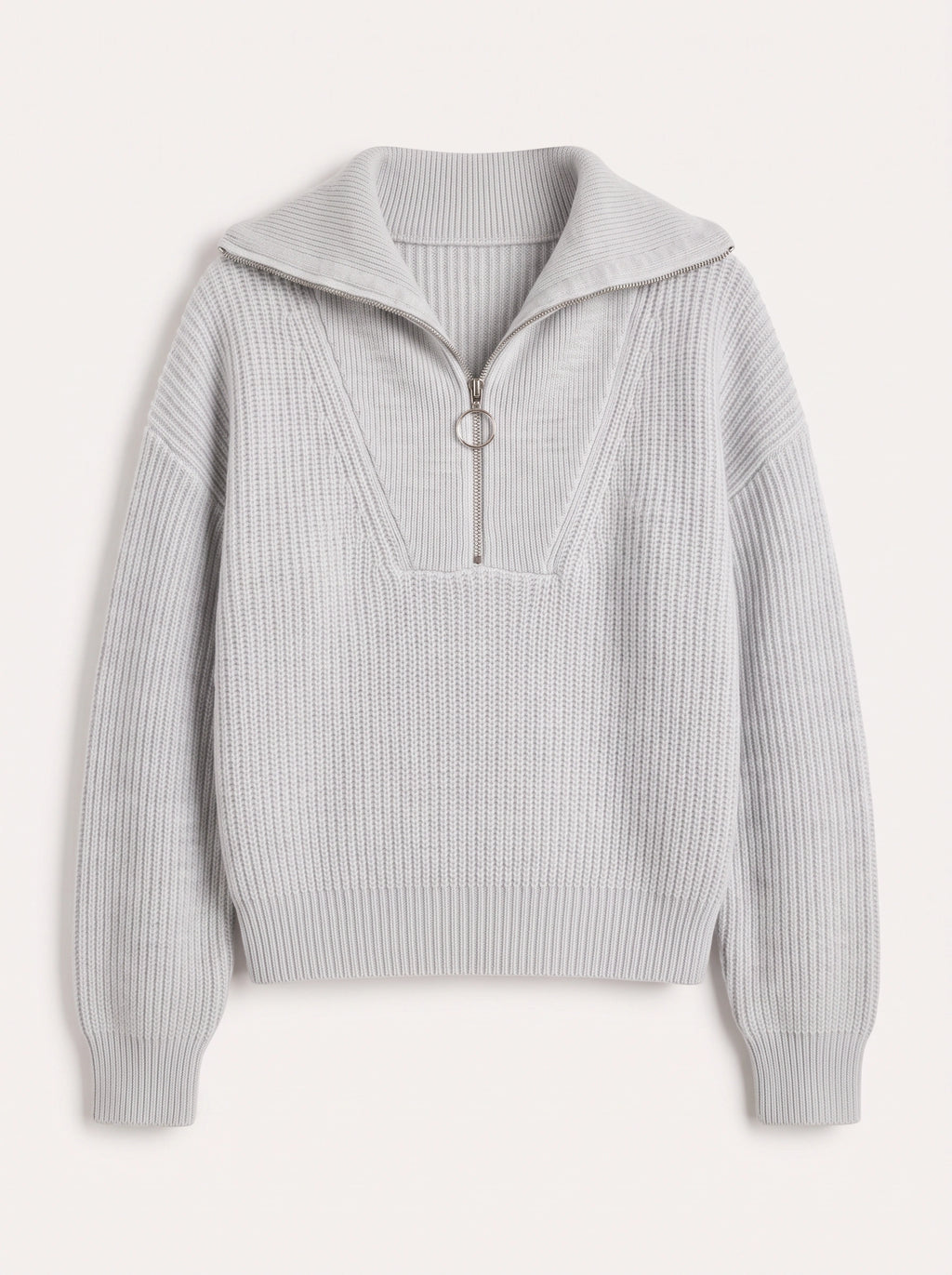 Colwida Oversized Half-Zip Knit Sweater – Chunky Ribbed Jumper Women Fall Casual Streetwear Knitwear