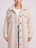 Flapoque Oversized Teddy Coat – Women Longline Fleece Jacket Winter Casual Streetwear Trench Coat