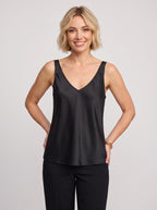 Wistra Satin V-Neck Camisole Top – Vest Top Women Sleeveless Formal Evening Ladies Elegant Camisole