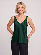 Wistra Satin V-Neck Camisole Top – Vest Top Women Sleeveless Formal Evening Ladies Elegant Camisole