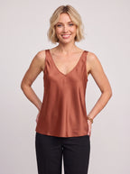 Wistra Satin V-Neck Camisole Top – Vest Top Women Sleeveless Formal Evening Ladies Elegant Camisole