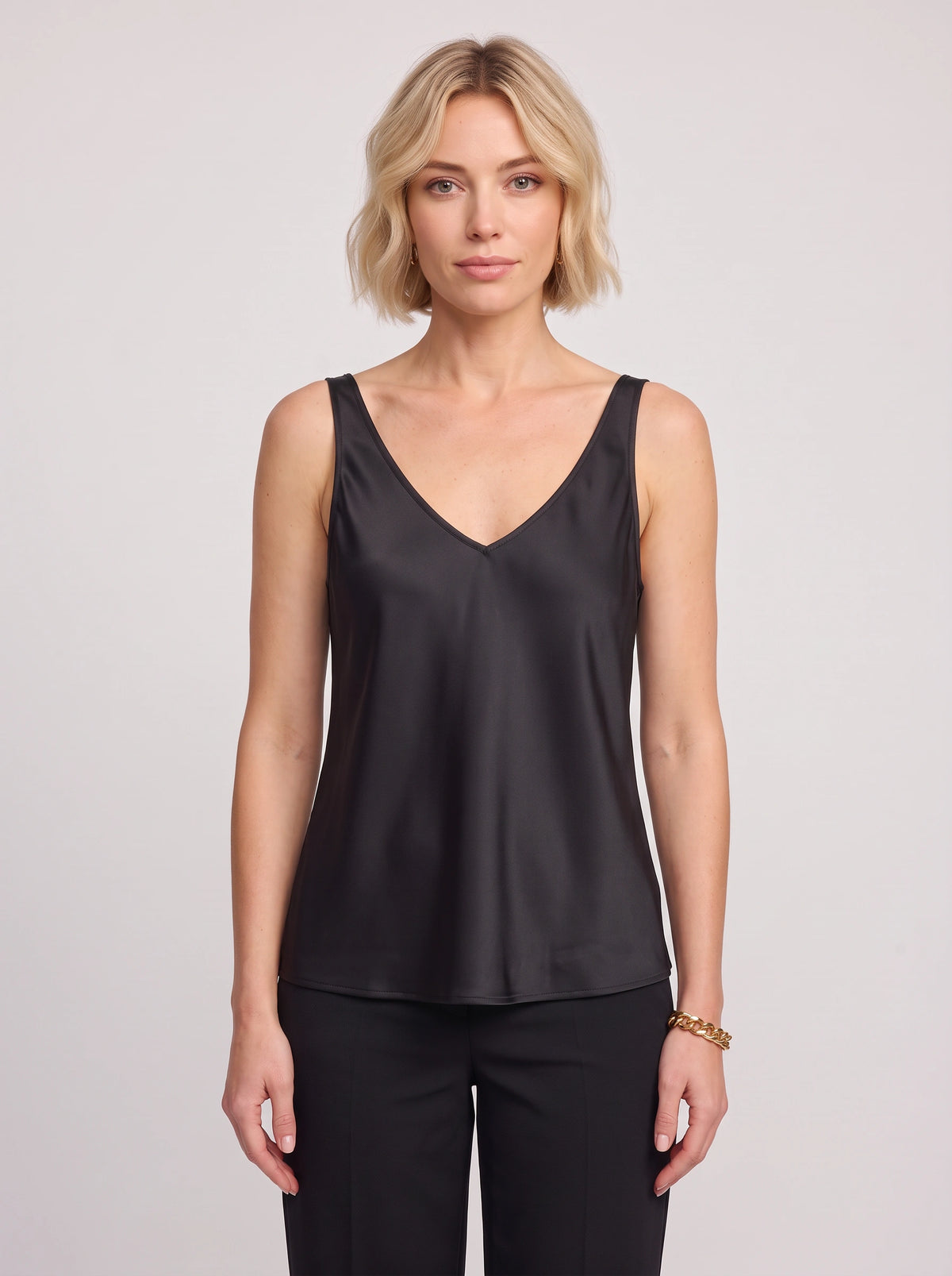 Wistra Satin V-Neck Camisole Top – Vest Top Women Sleeveless Formal Evening Ladies Elegant Camisole