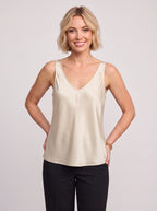 Wistra Satin V-Neck Camisole Top – Vest Top Women Sleeveless Formal Evening Ladies Elegant Camisole
